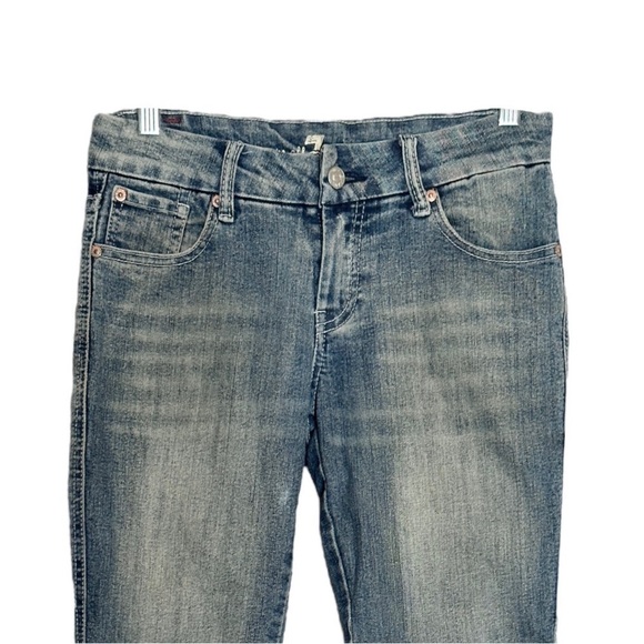 7 For All Mankind A Pocket Embroidered Crystal Cropped Skinny Jeans Size 27 - Picture 5 of 11